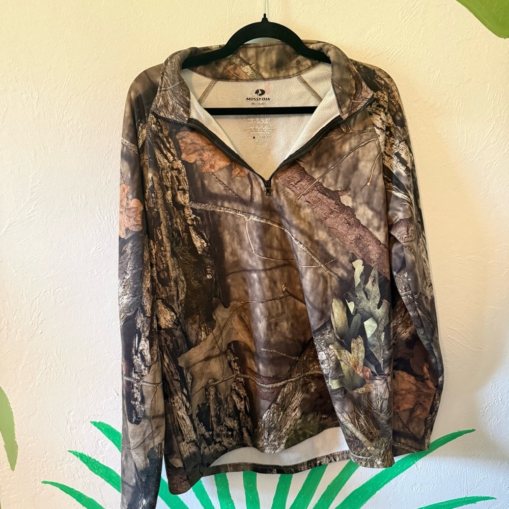 Mossy Oak Realtree Camo Quarter-Zip Pullover - Brown, Green